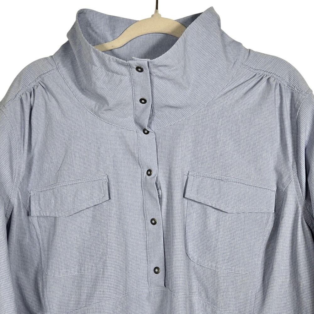 Duluth Trading Sol Survivor Tunic Womens 2XL Blue Hiking Outdoor UPF Sun Shirt - Picture 2 of 11